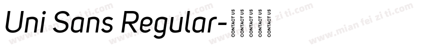 Uni Sans Regular字体转换